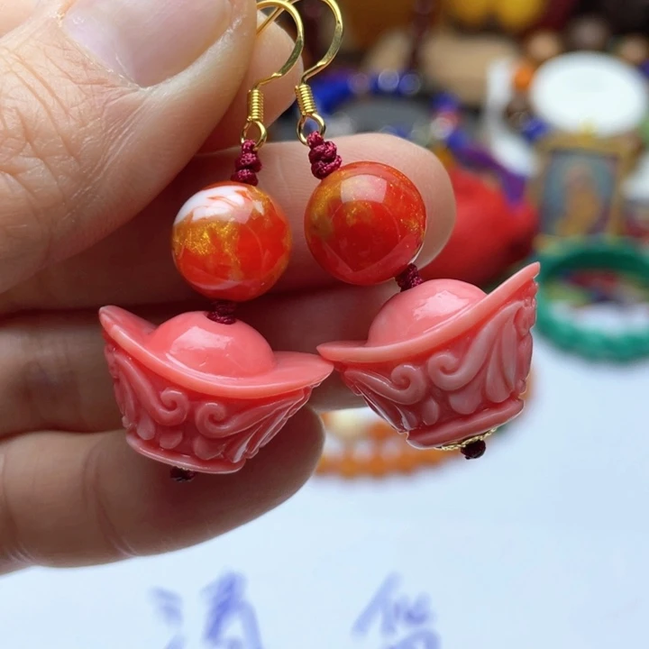 树脂制品1号元宝耳坠