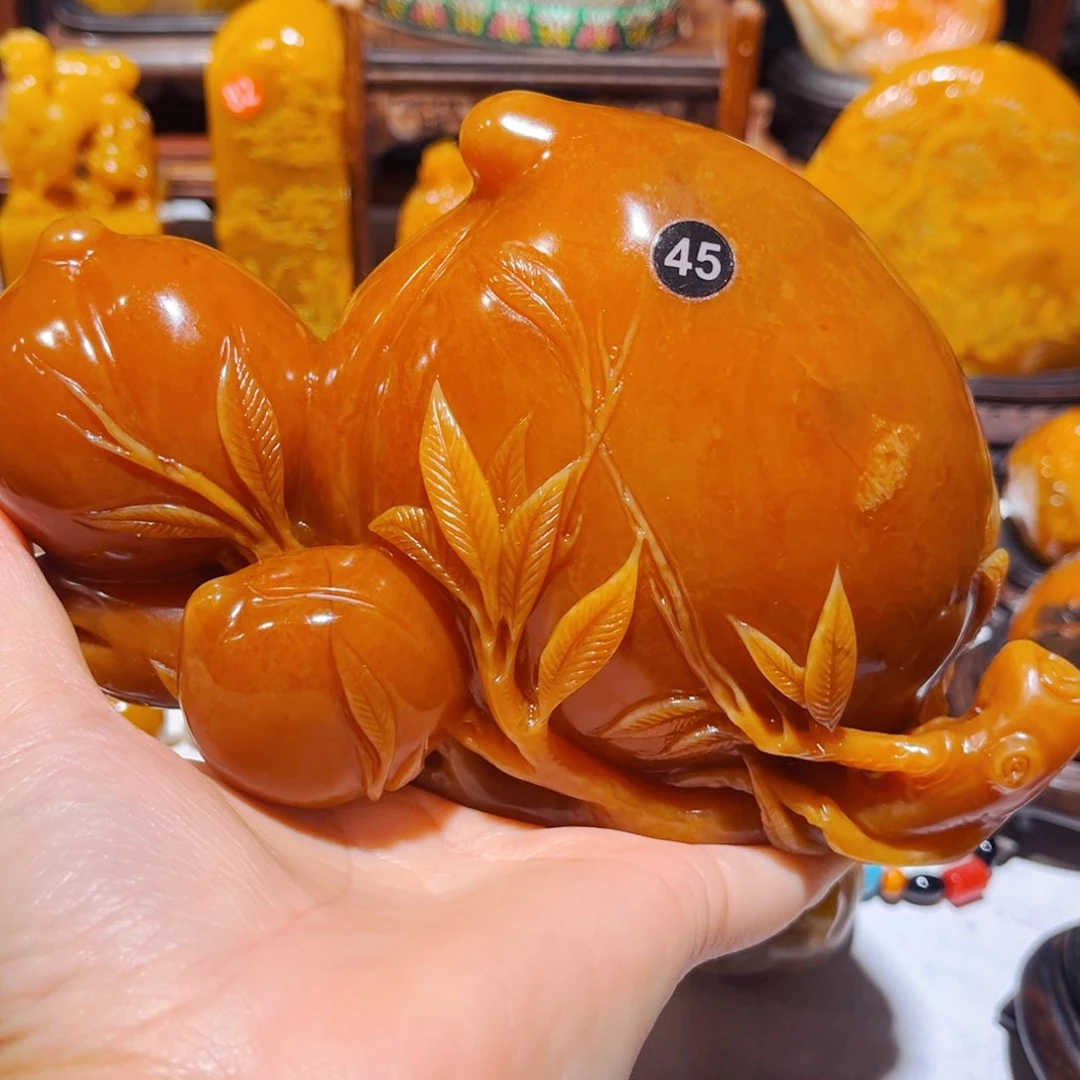 田黄石提***痕石雕石雕石雕