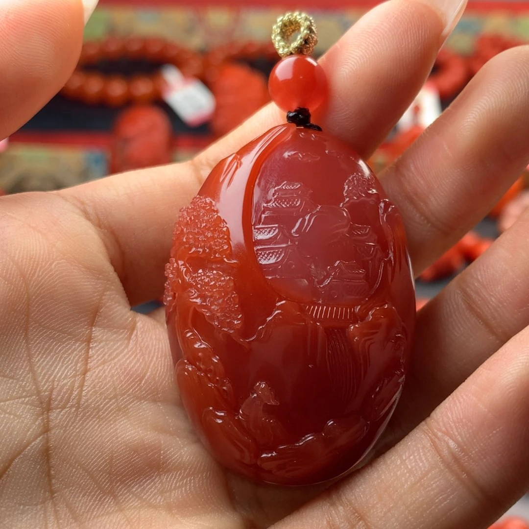 吊坠(不含链)未镶嵌南红玛瑙传*哥