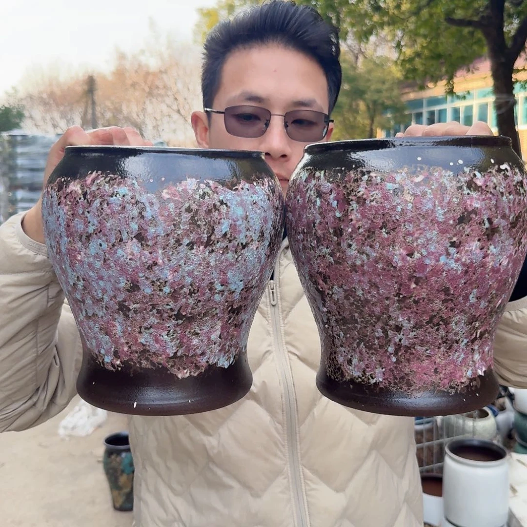 紫砂公道杯口18高22（两个美人鱼酱紫