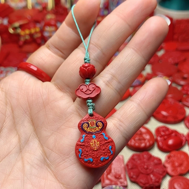天然辰砂工艺品朱砂手机坠