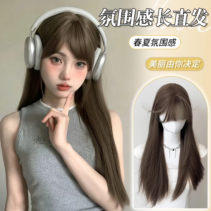 仿真玩具假发套002女中长发直发套