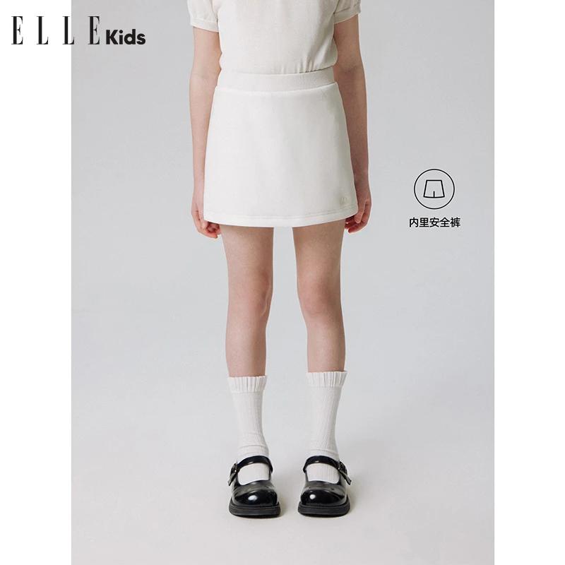 ELLE KIDS夏季时尚百搭休闲修身裤型安全裙裤里衬A字半裙A3