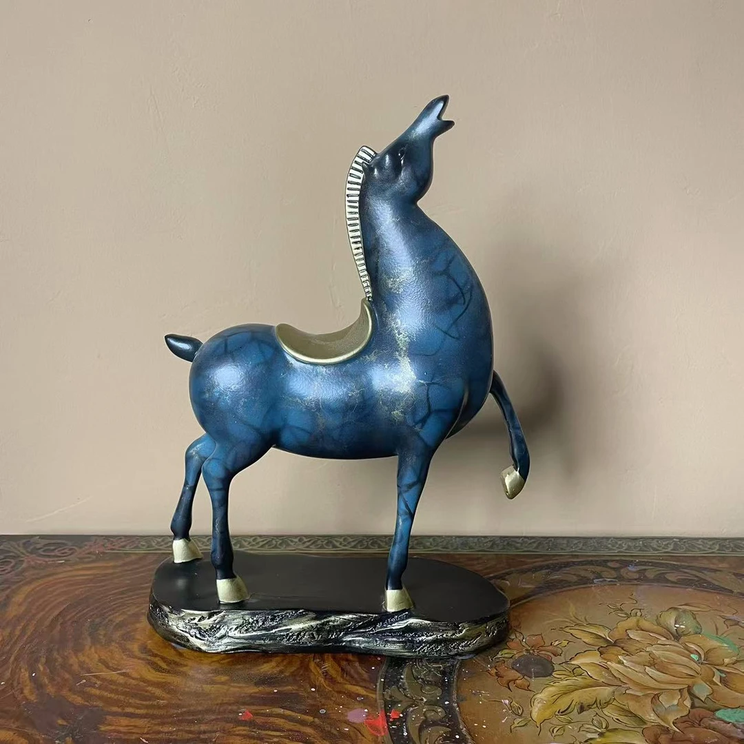 马到成功马摆件招财客厅办公室饰品生肖唐马吉祥物工艺品开业礼物