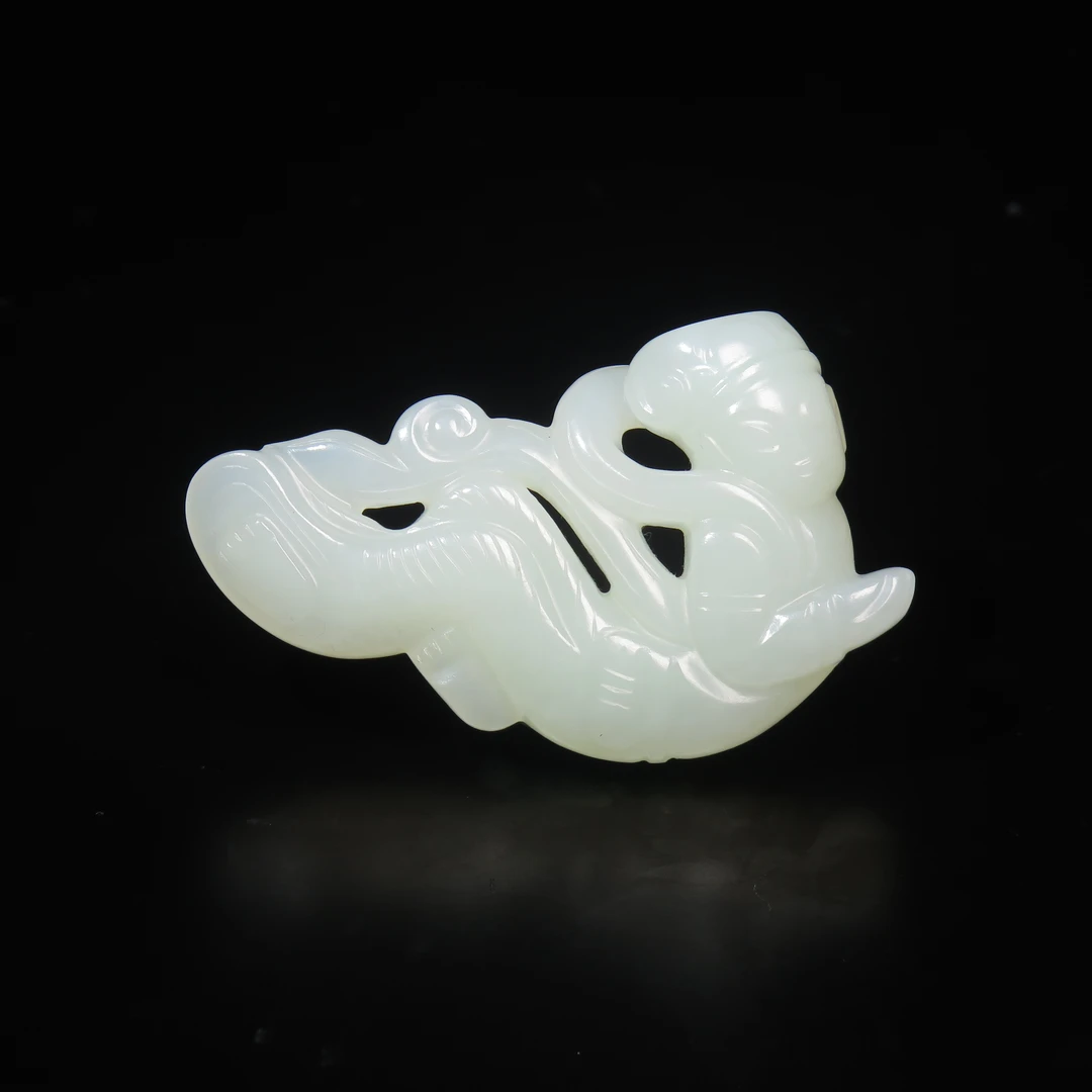 清代玉飞天挂件/MZ303636/和田玉/民族文物