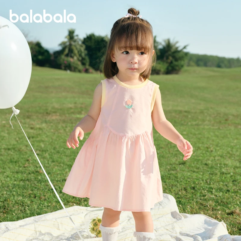 巴拉巴拉女童连衣裙宝宝裙子婴儿公主裙2025新款夏装甜美时尚洋气