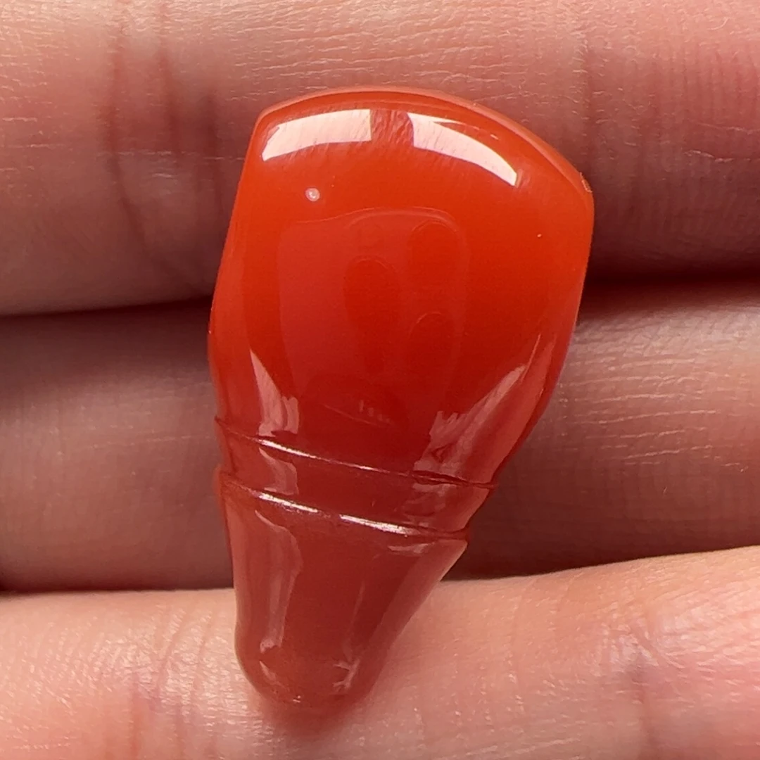 南红玛瑙未镶嵌三通12.7mm