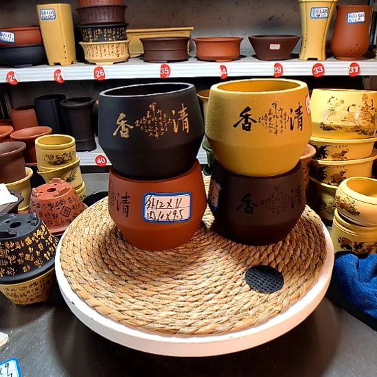 宜兴紫砂花盆16766