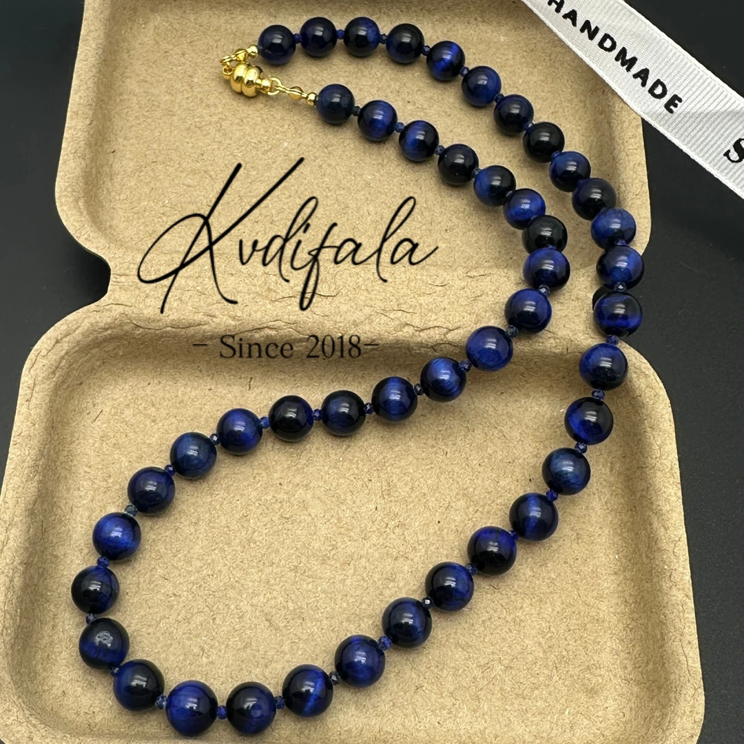 钛钢项链 2024【蓝虎眼】复古气质蓝色轻奢时尚百搭星空经典小众