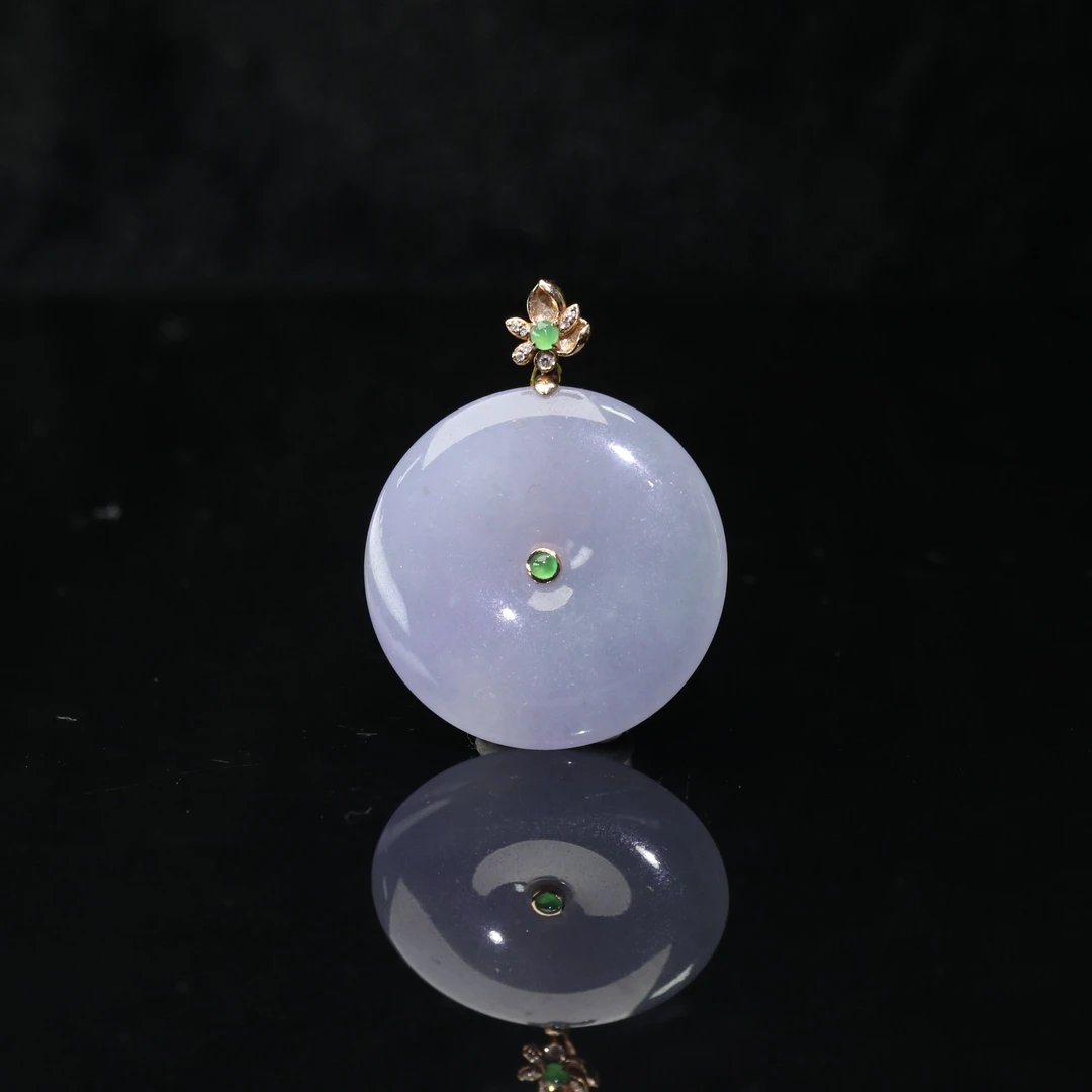 FC17天然缅甸A货18k金冰紫平安扣/600392/保利厦门拍卖