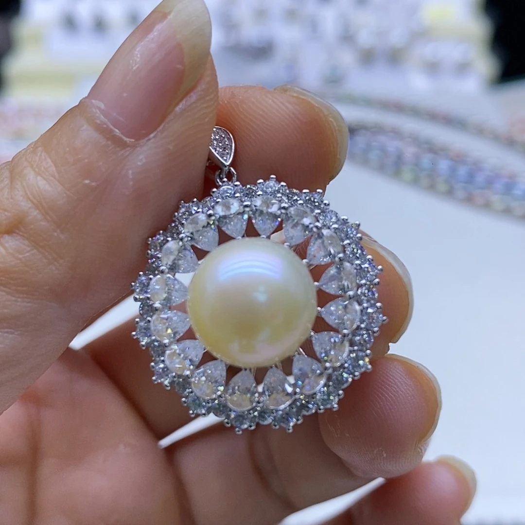 【闪购商品】淡水珍珠银S925镶嵌颈饰