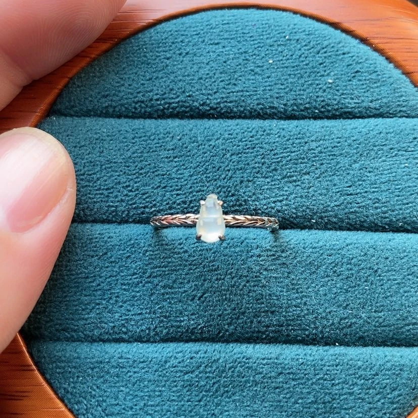 【闪购商品】翡翠戒指银S925镶嵌兮兮