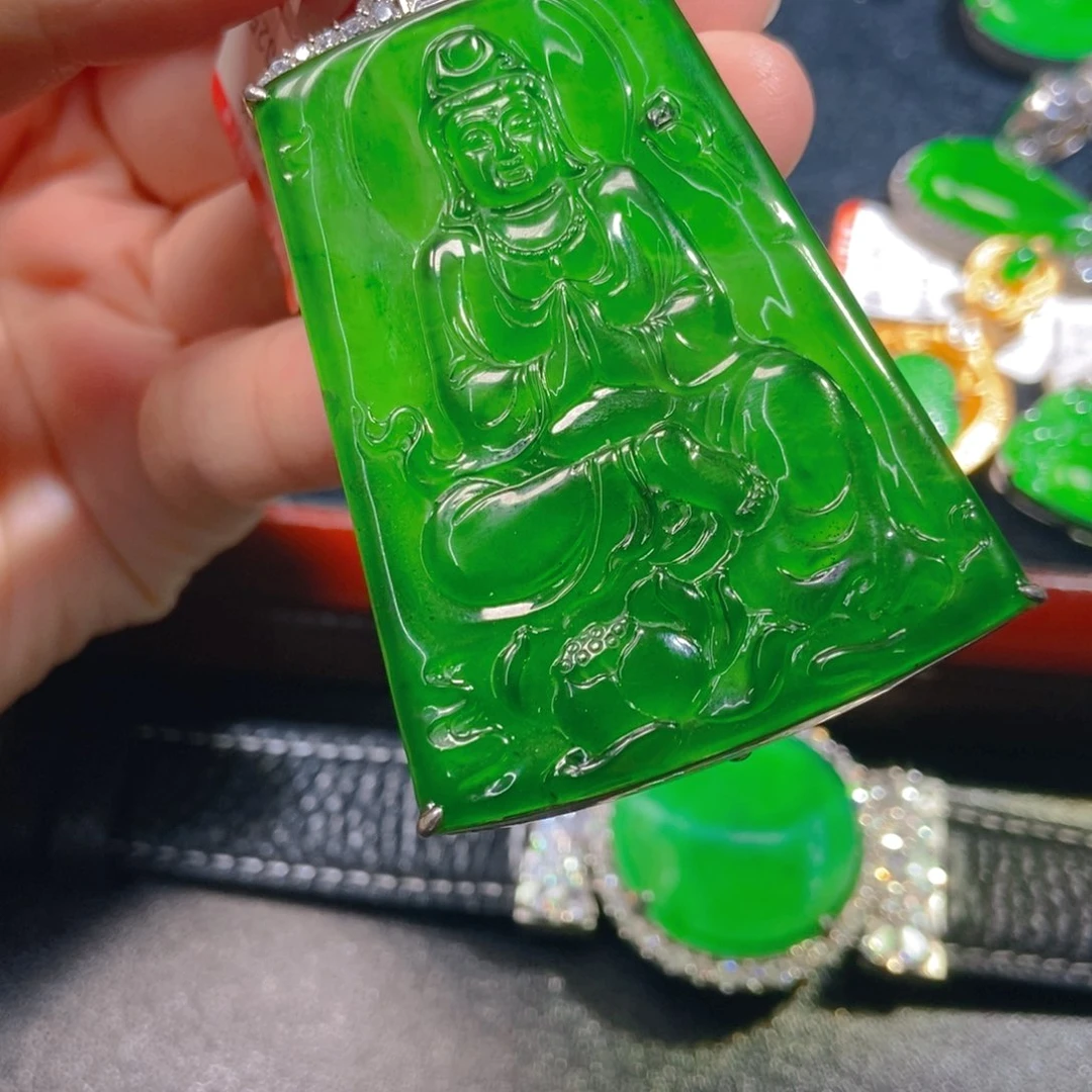 *****翡翠银S925镶嵌吊坠(不含链)