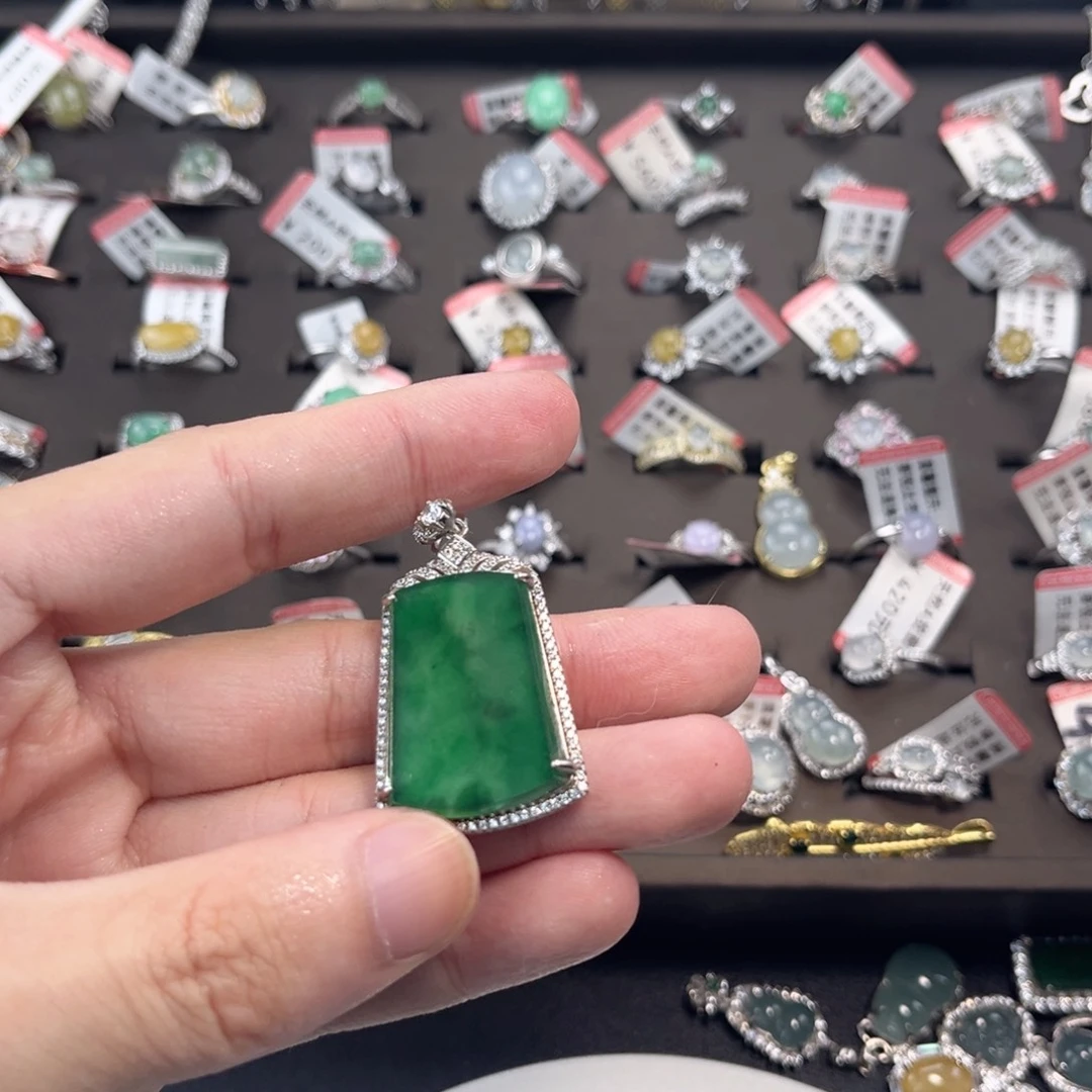 翡翠银S925镶嵌颈饰woxwyx