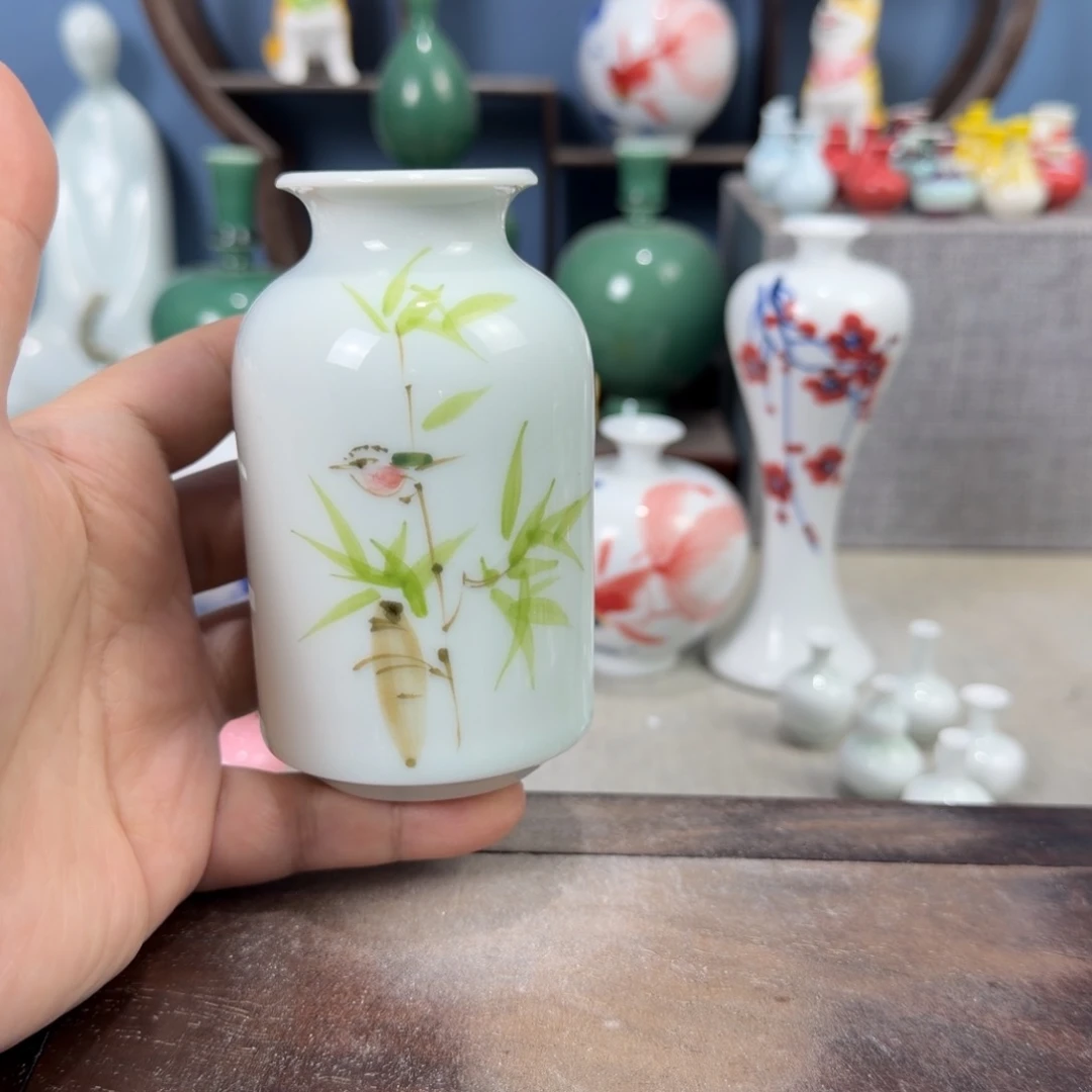 陶瓷手工小花器摆件
