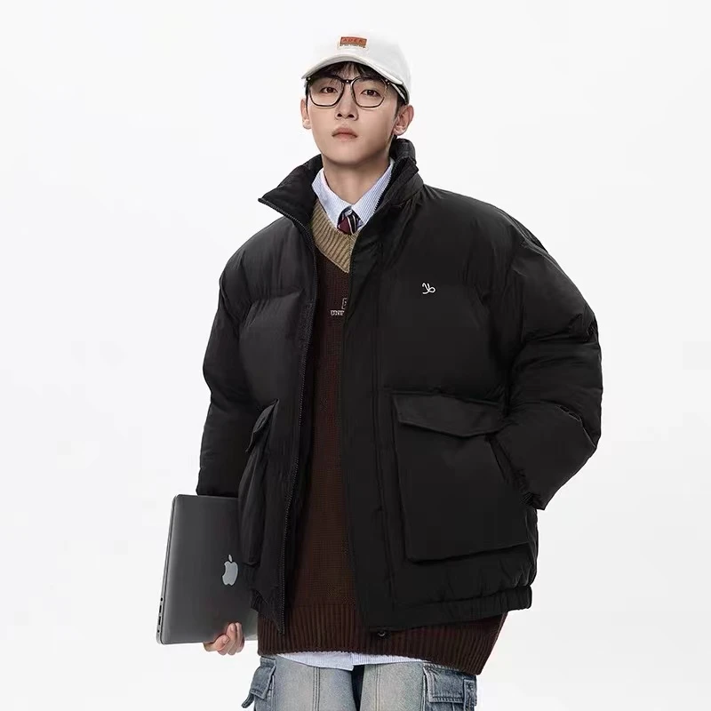 8330新款冬季宽松男袄加厚保暖百搭情侣短款学生秋冬休闲外套