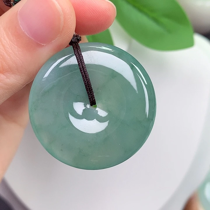 翡翠未镶嵌颈饰平安扣 34.6-6.0mm