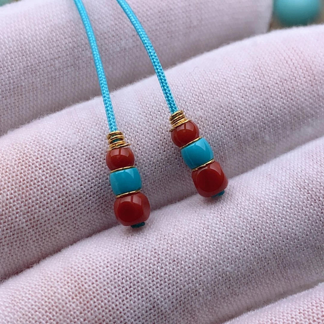 绿松石18K金镶嵌珠宝奇石