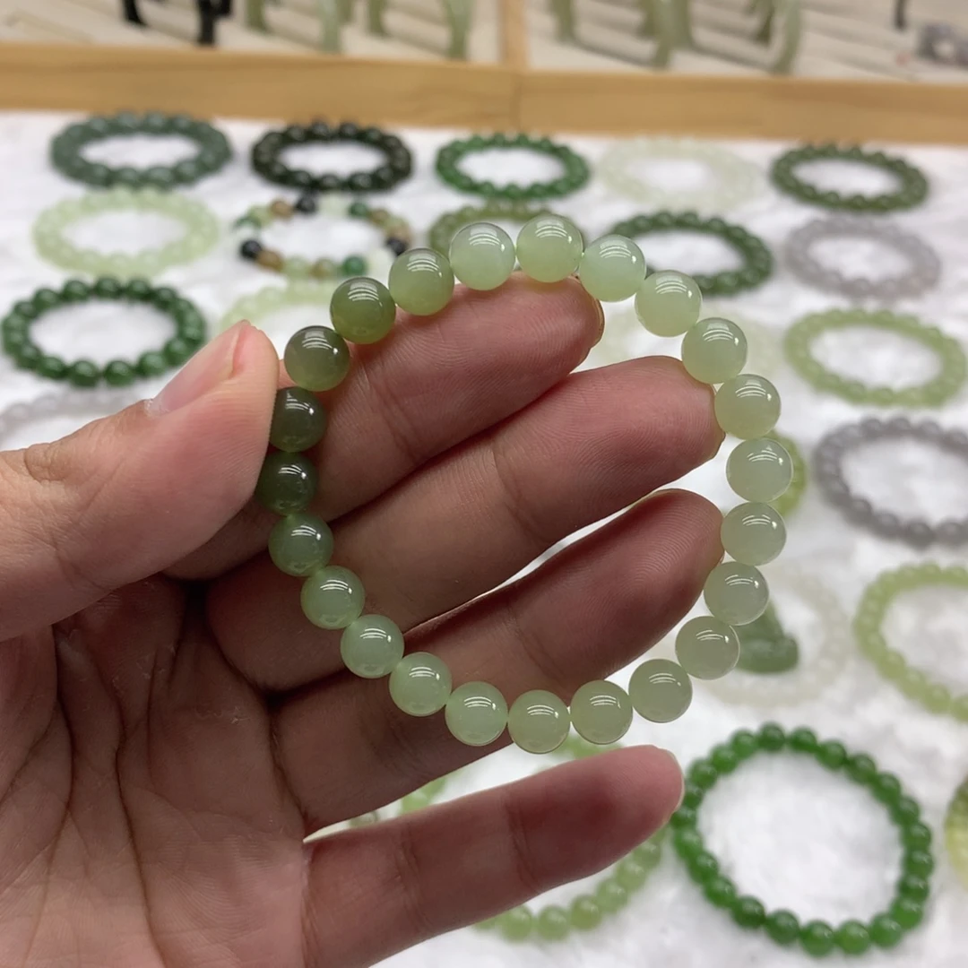 和田玉未镶嵌手串（渐变8）