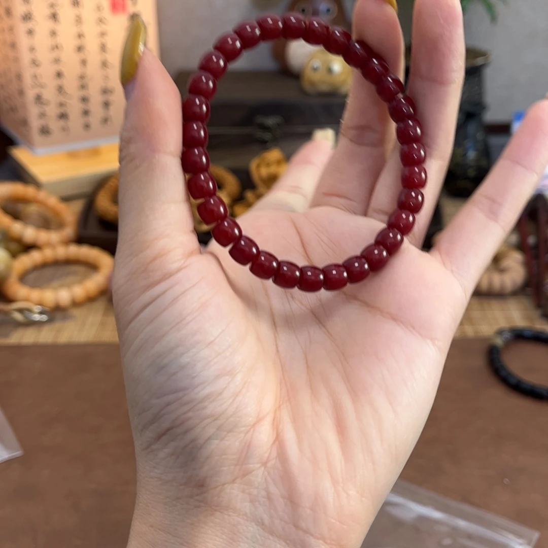 白玉菩提手串卡7砂供直切单圈