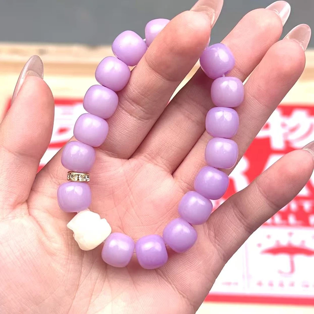 S0676-紫沫九尾狐菩提手串 无礼盒