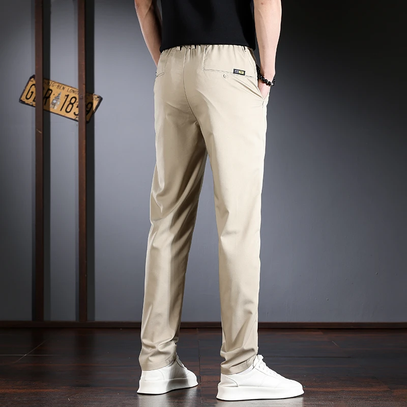 jeep吉普男士薄款休闲裤夏季束脚修身冰丝男裤潮牌户外速干运动裤