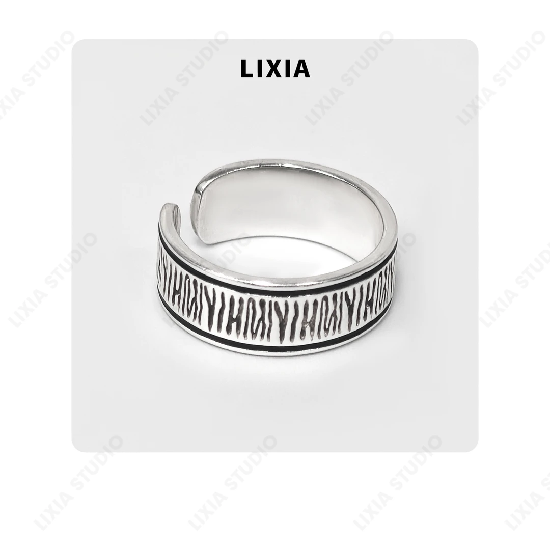 钛钢戒指 LIXIA【自留】丽霞韩国时尚钛钢可调节手饰戒指-D6770