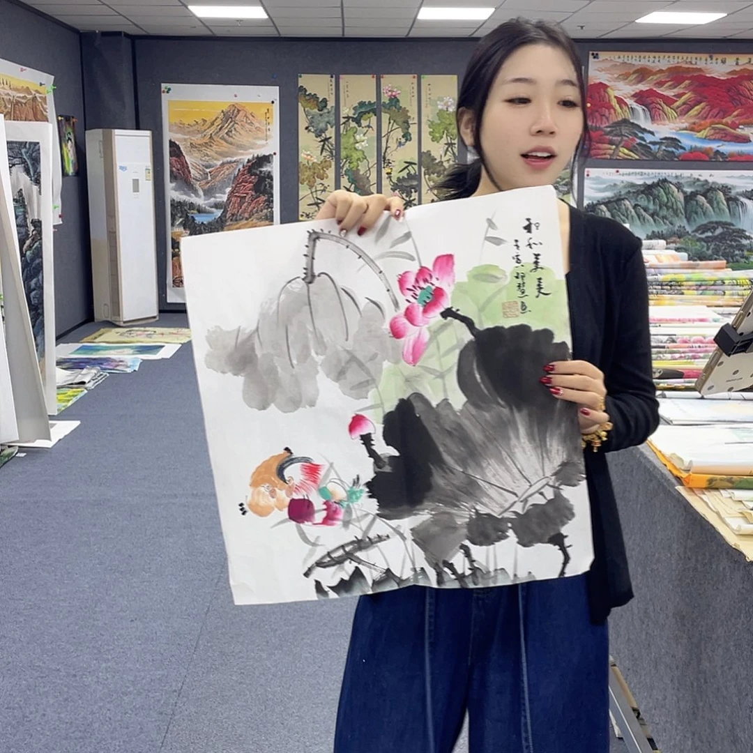 国画作品小姐姐放漏…