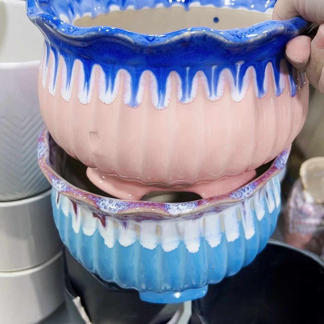 外贸尾单陶瓷花盆凑单10米包邮