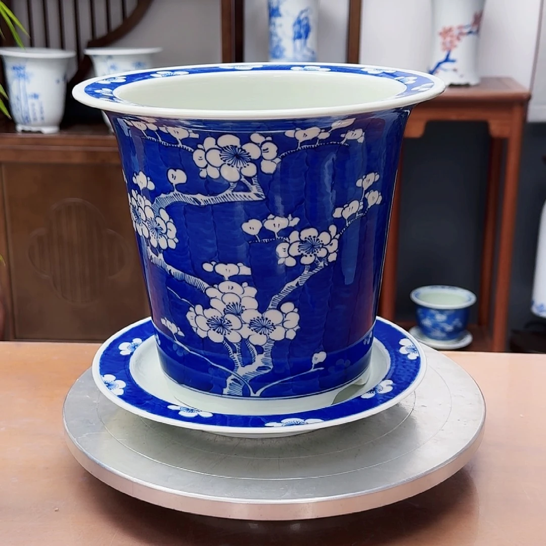 杨***风青花冰梅陶瓷盆888