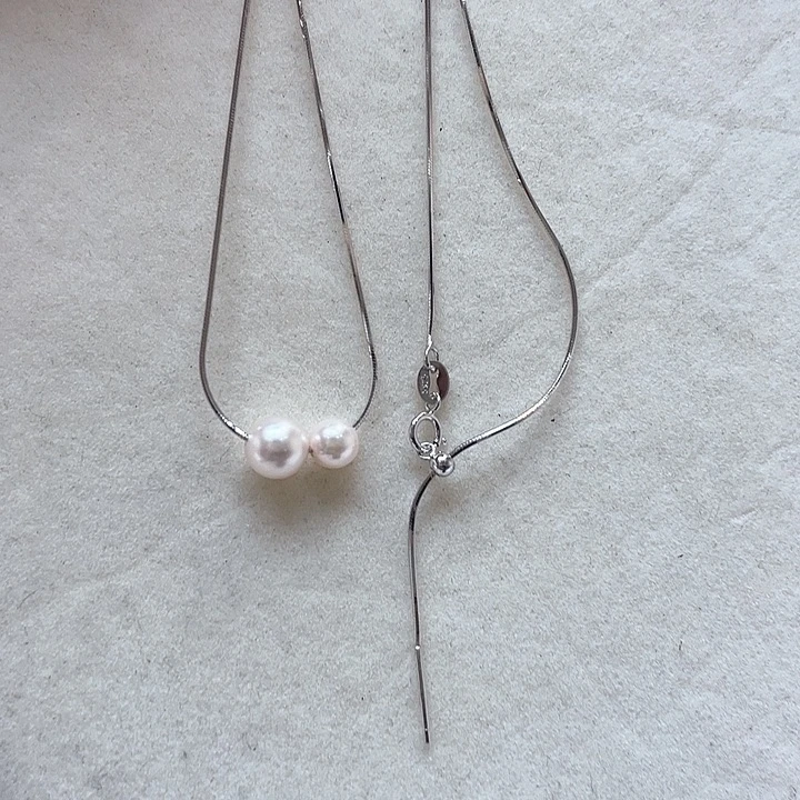 海水珍珠套链银S925镶嵌