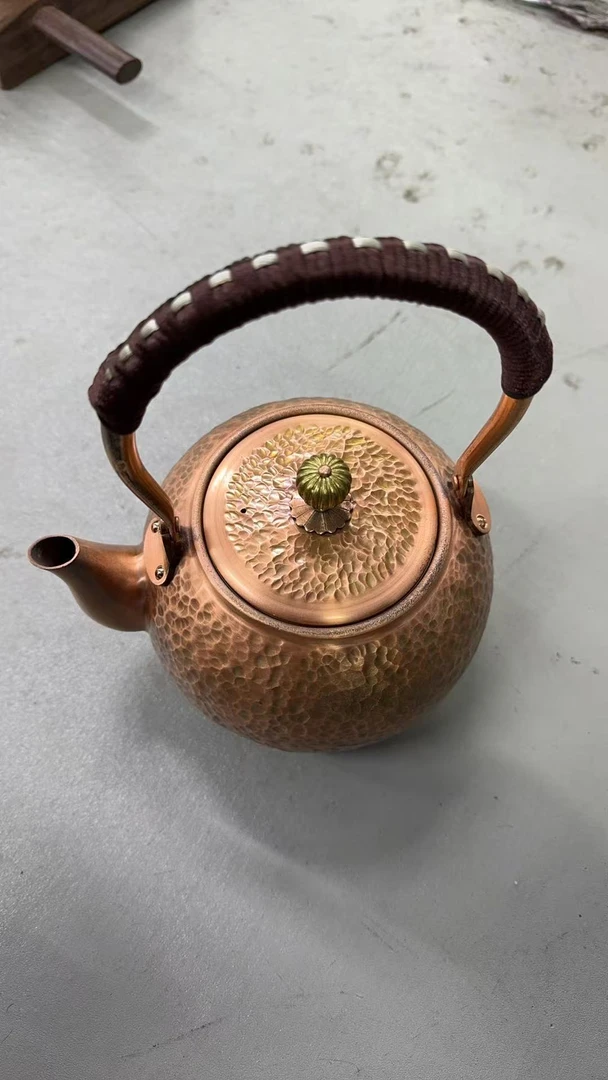 黄铜茶壶！摆件居家日用套装五金摆件10