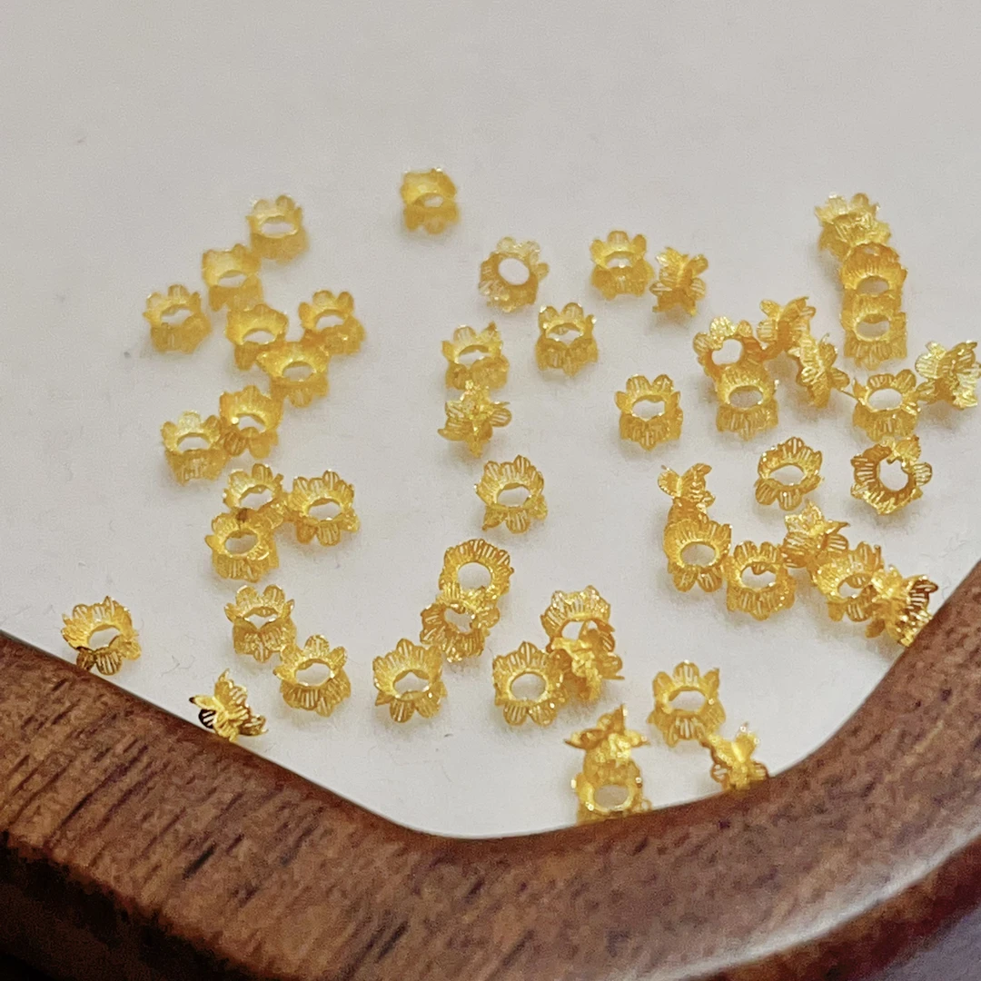 18k小蛮腰雪花花托隔片diy串珠配件PJ235（多样性发其一）