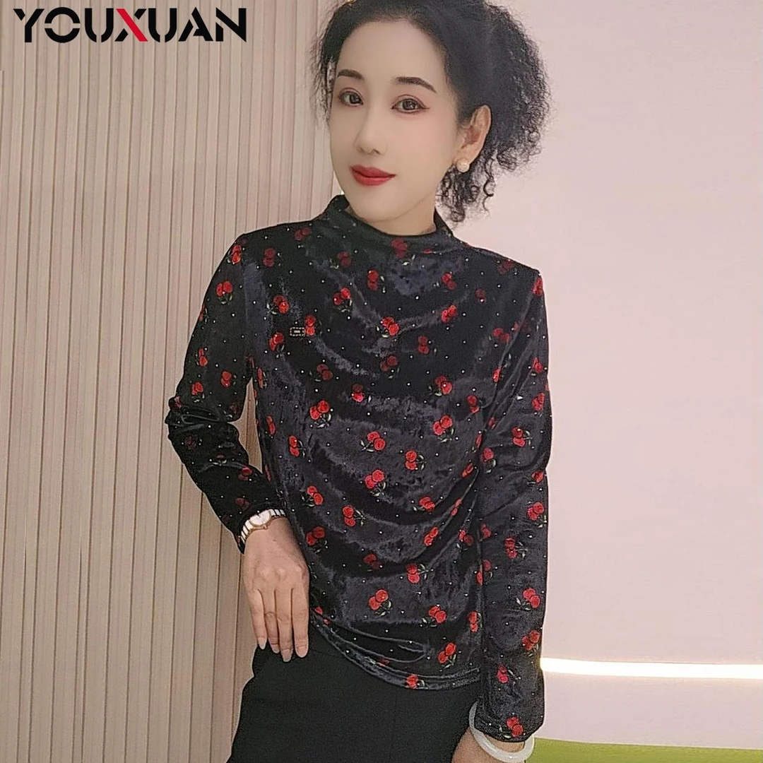 秋冬新品百搭韩版上衣时尚休闲宽松一字领长袖女士打底衫89316