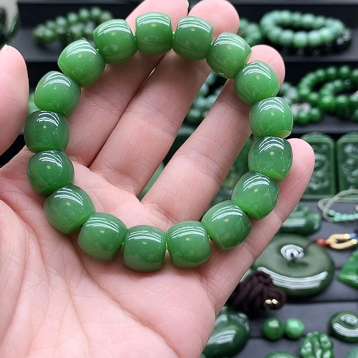 手链未镶嵌和田玉（碧玉）