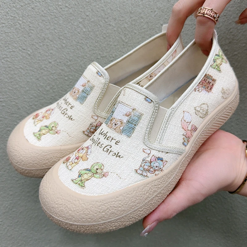 老北京布鞋女新款透气舒适单鞋一脚蹬渔夫鞋厚底休闲鞋时尚妈妈鞋