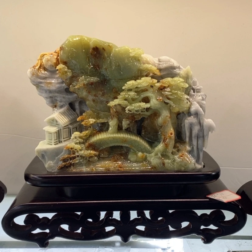 【闪购商品】蛇纹石玉（覆膜）未镶嵌珠宝奇石年**余