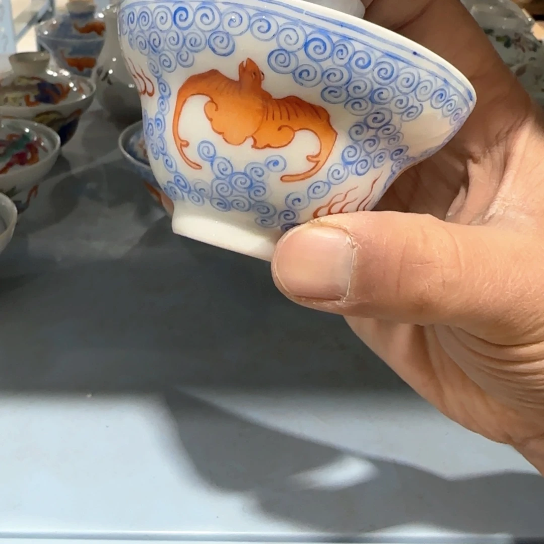 瓷片摆件手绘瓷器全部处理