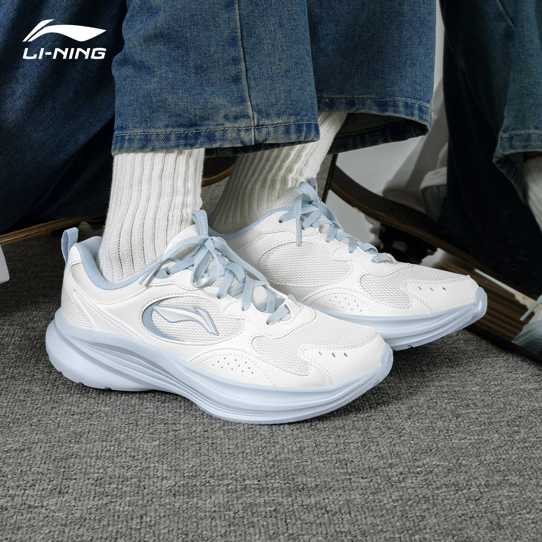 李宁轻风v2女款跑步鞋2025秋季新品ins蓝色清新百搭时尚透气跑鞋