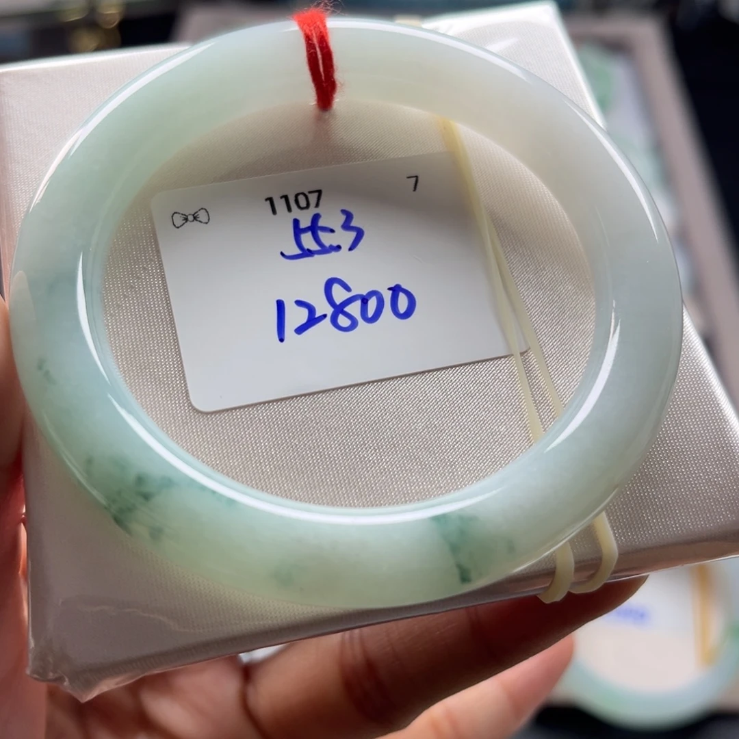 翡翠未镶嵌手镯55圆条