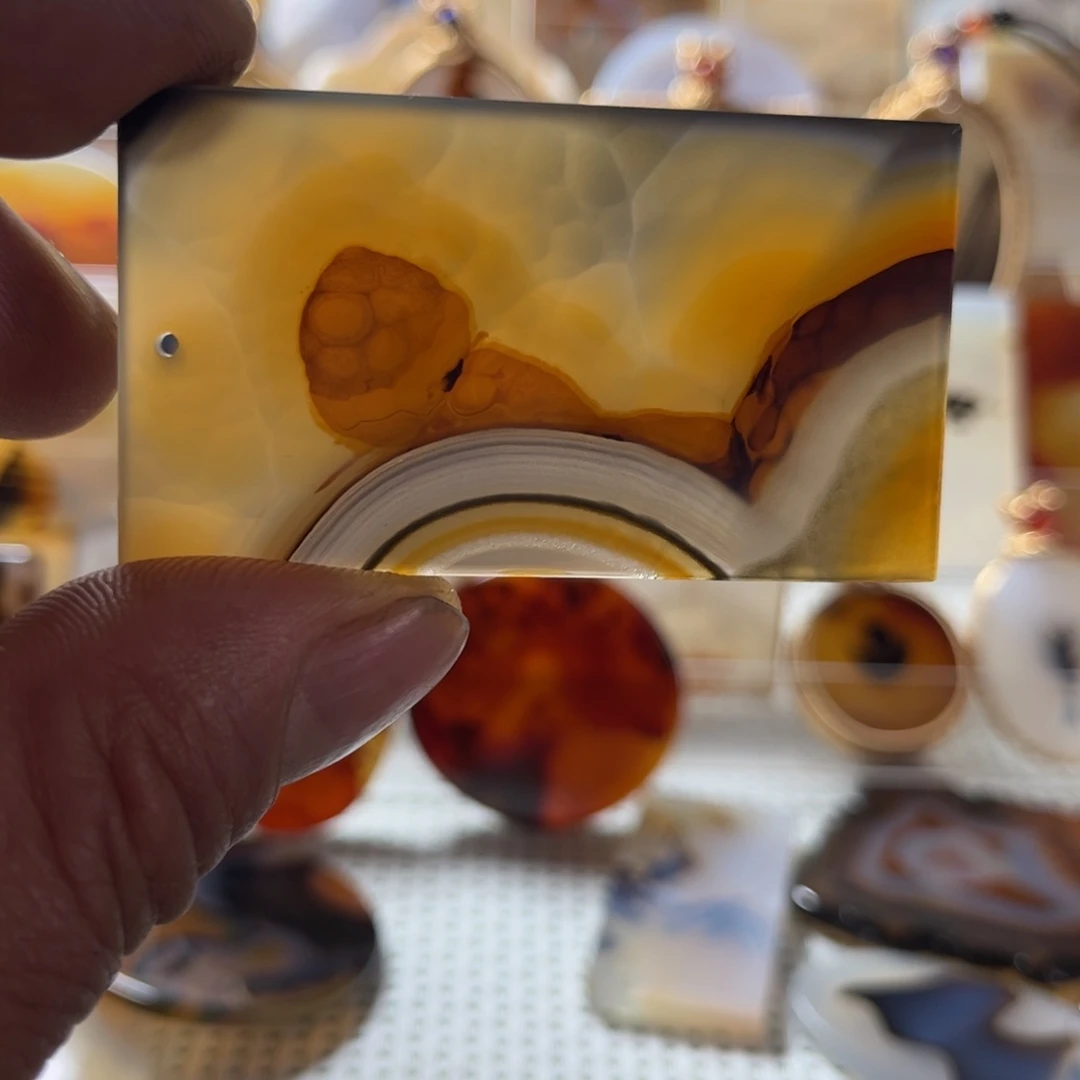 玛瑙/玉髓未镶嵌吊坠(不含链)