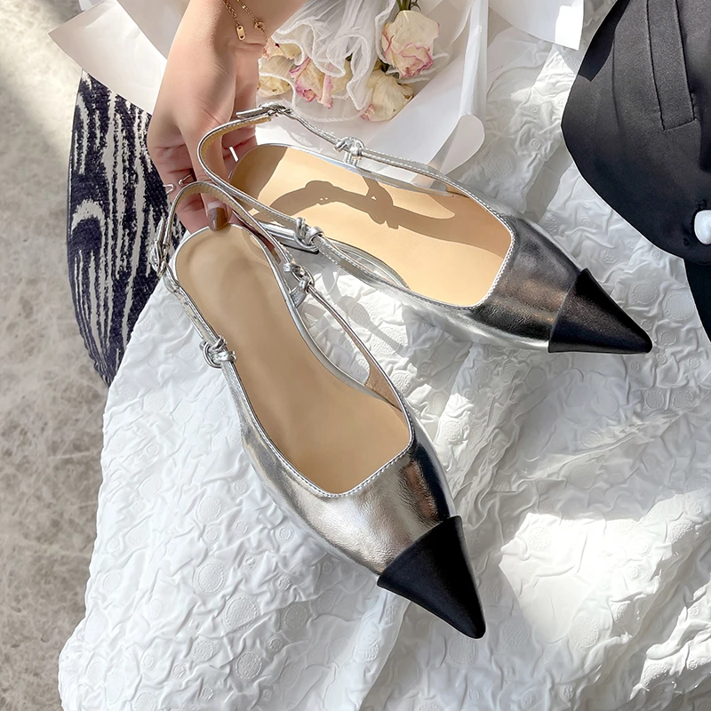 972/2cm漆皮弹力时装凉鞋网红浅口低跟女包头凉鞋时尚