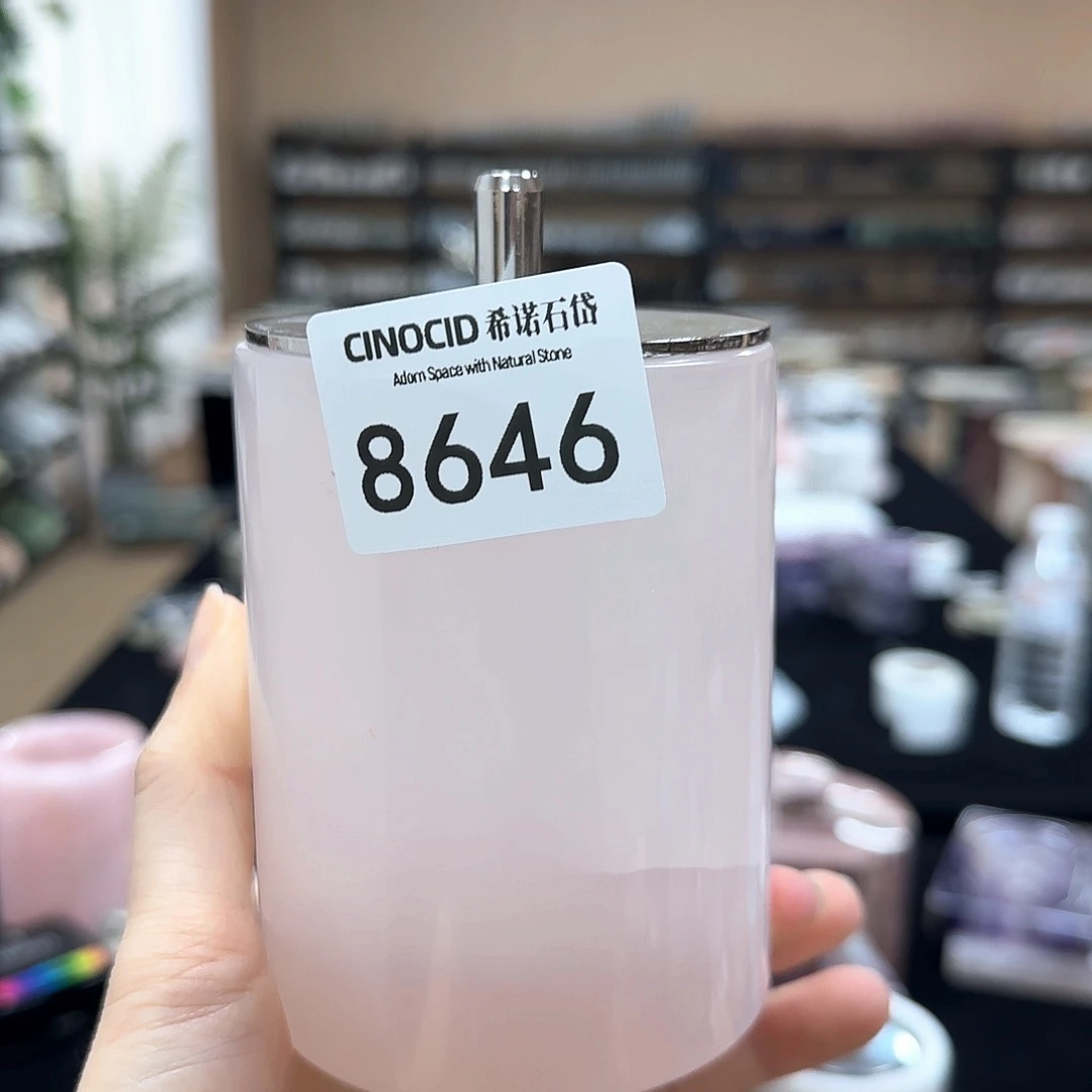 石材大*粉玉棉签罐8646