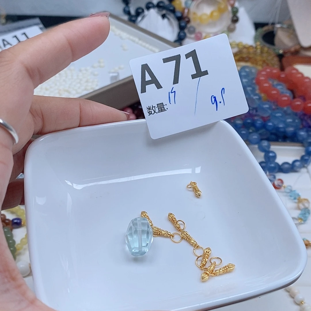 水晶珠宝半成品银S925镶嵌A71