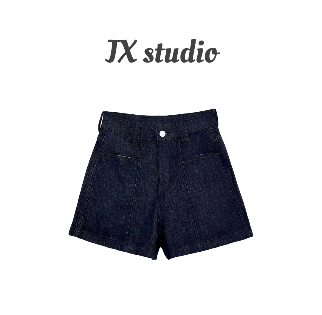 静贤【仲夏夜风】夏季新款韩版百搭显瘦莱塞尔牛仔短裤