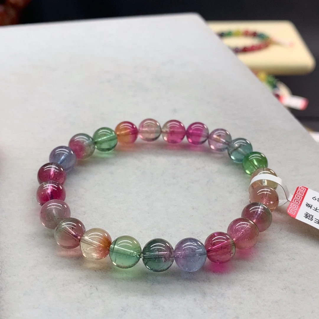 【闪购商品】未镶嵌手链碧玺西瓜单圈8.2