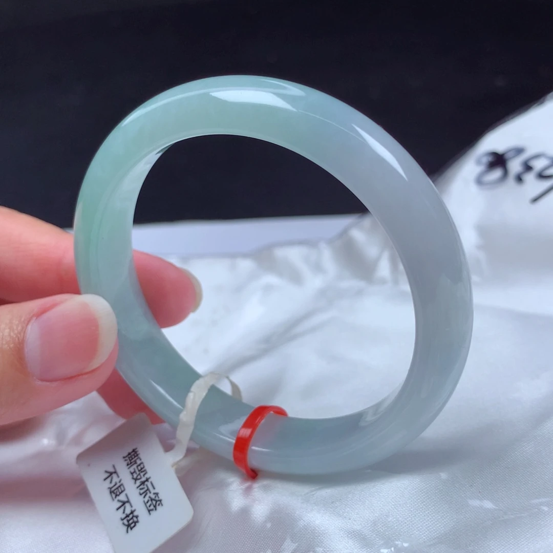 翡翠未镶嵌手镯53圈d35