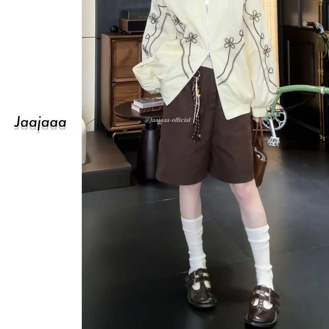 Jaajaaa假日报刊  休闲百搭松紧腰休闲五分短款/CHDH