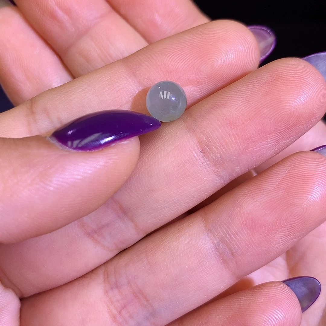 散珠翡翠天然缅甸翡翠单珠冰晴卡7.3