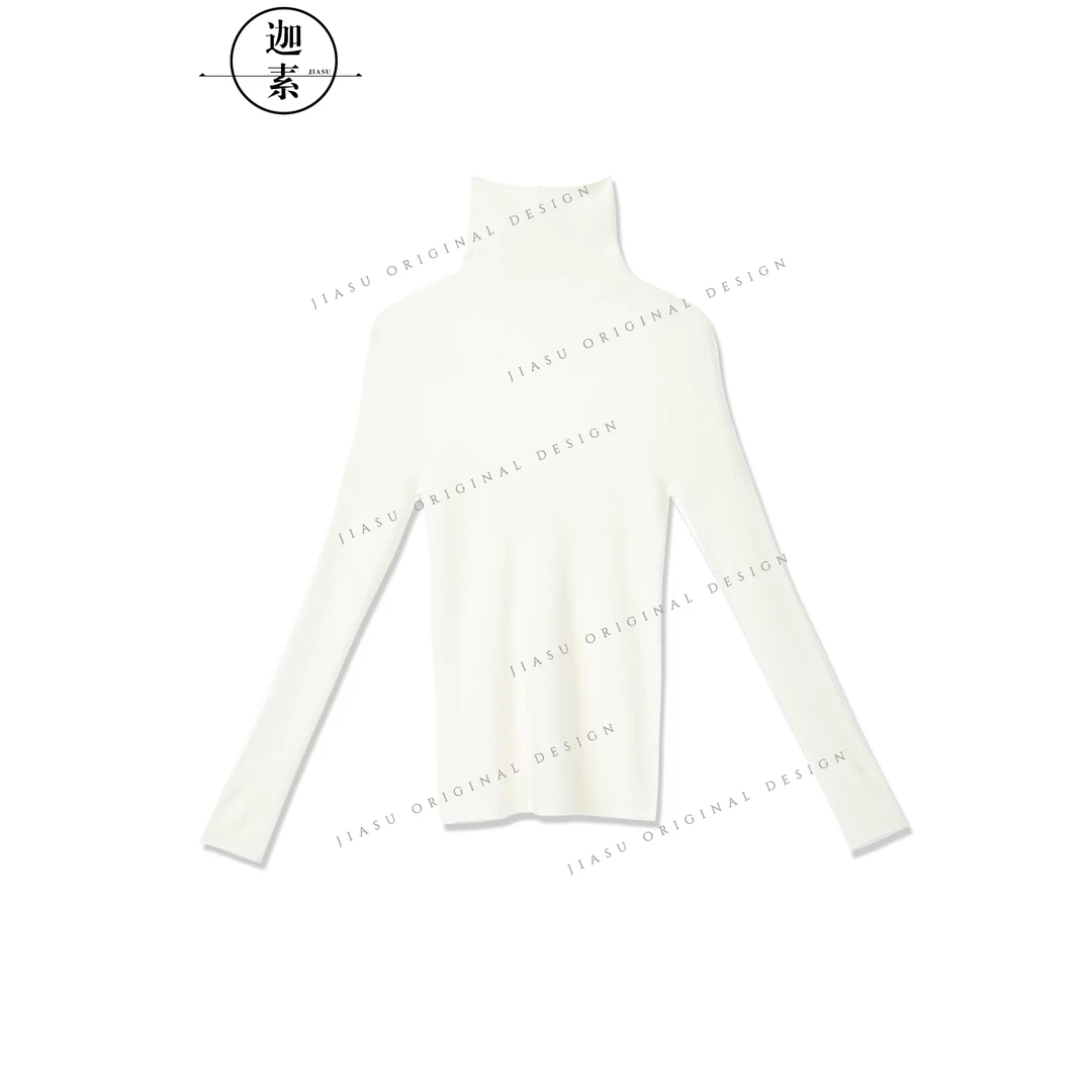 迦素JIASU高领毛一线成衣显瘦长袖洋气百搭修身秋冬加绒加厚S397